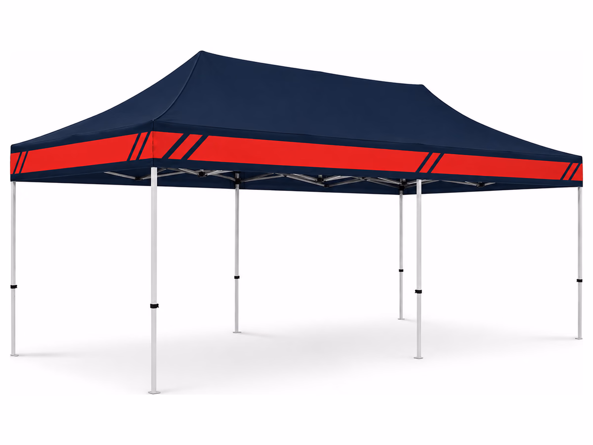 Carpa plegable personalizada 3 × 6 m con techo impreso a medida