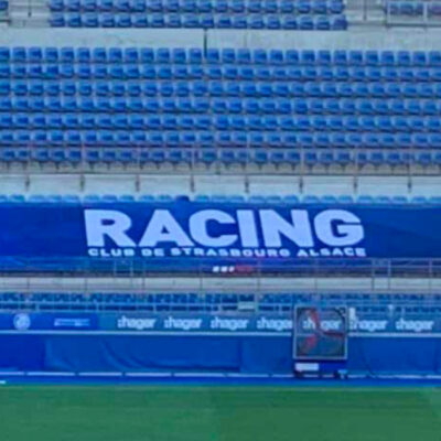 Pancarta lona pvc nakara futbol estadio deporte Espana