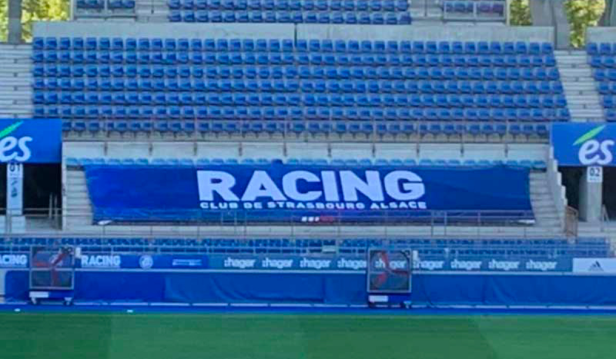 Pancarta lona pvc nakara futbol estadio deporte Espana