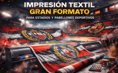 Impresión Textil Gran Formato para Estadios y Pabellones — Guía 2026